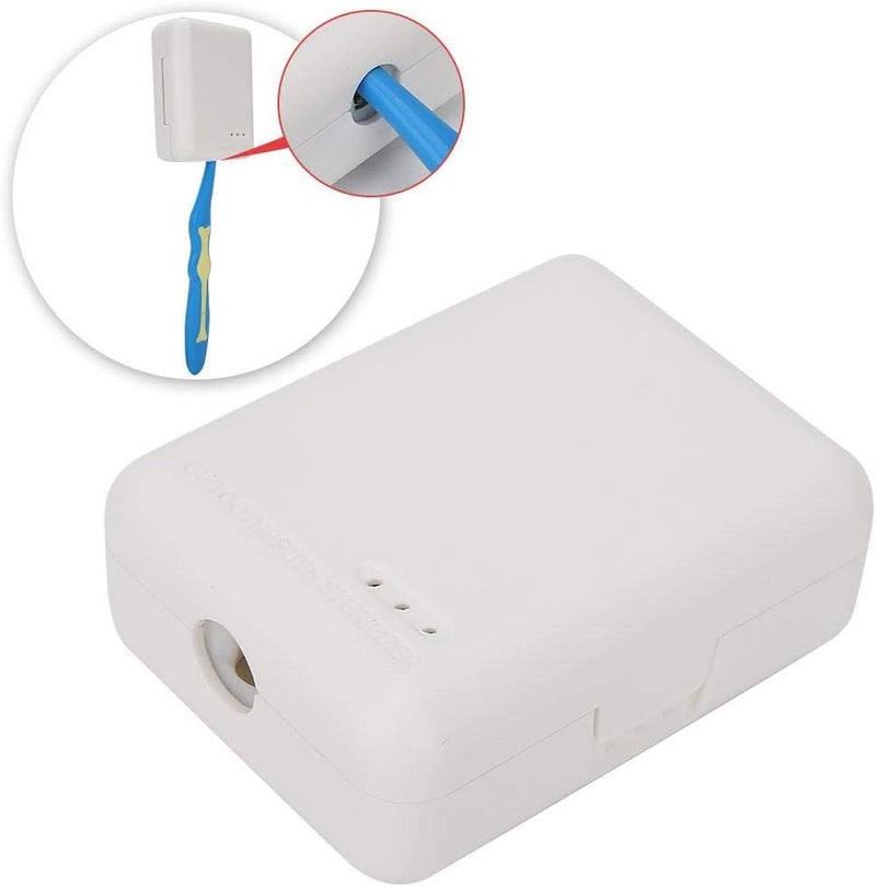 woobles Toothbrush Sanitizer, Wall Mountable Portable UV Toothbrush Head Sterilizer Disinfector(White) - Image 2